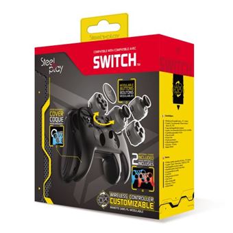 Steelplay - Manette de jeu - sans fil - noir - pour PC, Nintendo Switch, Android