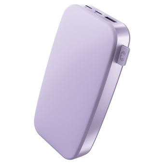 POWERBANK 24000MAH Batterie rechargeable de poche - Dreamy Lilac - 2PB24100DL2.Charge ultra rapide avec 20W Power Delivery.Chargez jusqu''a 50% en 30min. 6 fonctions de securite. Approuvee par les compagnies aeriennes. Charge votre telephone 8 fois.