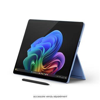 PC Hybride 2 en 1 Microsoft Surface Pro 13" Ecran tactile Qualcomm® C12 16 Go RAM 512 Go SSD Bleu Saphhire