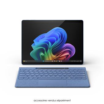 PC Hybride 2 en 1 Microsoft Surface Pro 13" Ecran tactile Qualcomm® C12 16 Go RAM 512 Go SSD Bleu Saphhire
