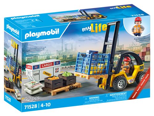 Playmobil My Life 71528 Chariot Élévateur avec Materiel