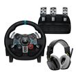 Pack gaming Logitech Volant de course et pédalier G29 Driving Force pour PS5/PS4/PC/Mac Noir + Casque Astro A10 Gen 2 Noir