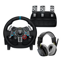 Pack gaming Logitech Volant de course et pédalier G29 Driving Force pour PS5/PS4/PC/Mac Noir + Casque Astro A10 Gen 2 Noir