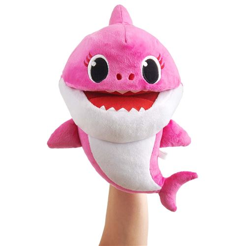 Peluche interactive Baby Shark Marionnette musicale 30 cm Rose