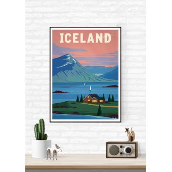 Affiche Sergeant Paper Iceland 50x70 cm Edition limitée signée