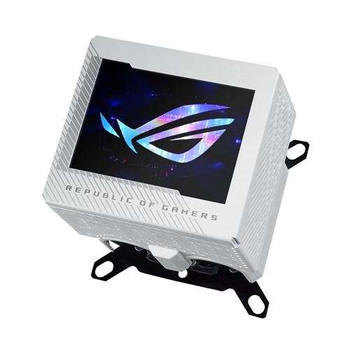 Bloc d eau CPU ASUS ROG RYUJIN III blanc avec écran LCD couleur de 3,5