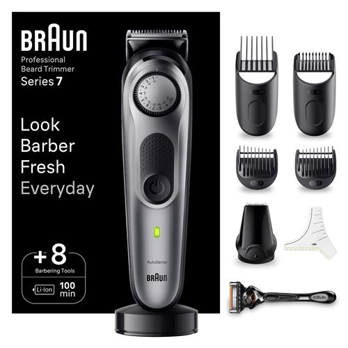 Tondeuse à barbe Braun Series 7 BT7420 Noir et Gris