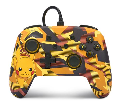 Manette filaire améliorée PowerA Pikachu pour Nintendo Switch Camo