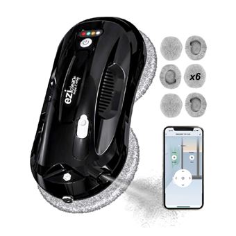 Robot lave-vitres avec diffuseur de solution nettoyante intégrée Eziclean® Windobot S4 Plus 72 W Noir - 1