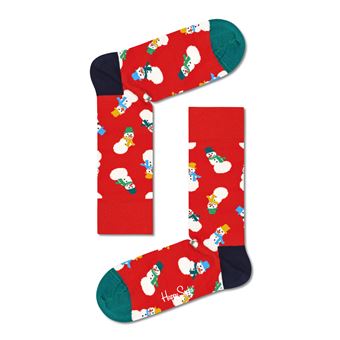 Set de 2 Paires de Chaussettes hautes et mi-bas Happy Socks Snowman Taille 41-46