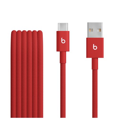 Câble Beats USB-A vers USB-C 1.5 m Rouge pour iPhone