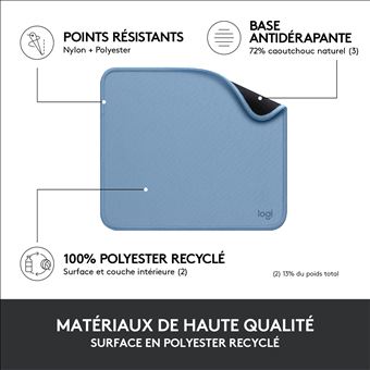 Tapis de souris Logitech Studio Series Bleu Gris