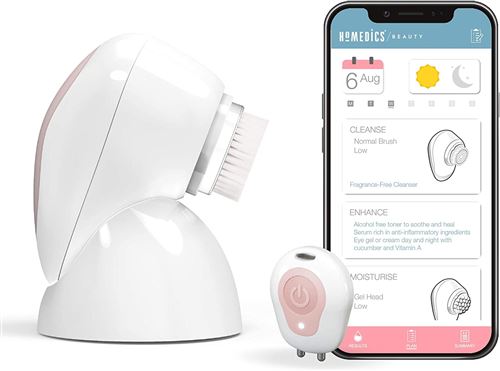Homedics Purity Plus Reinigingsborstel Wit en Roos