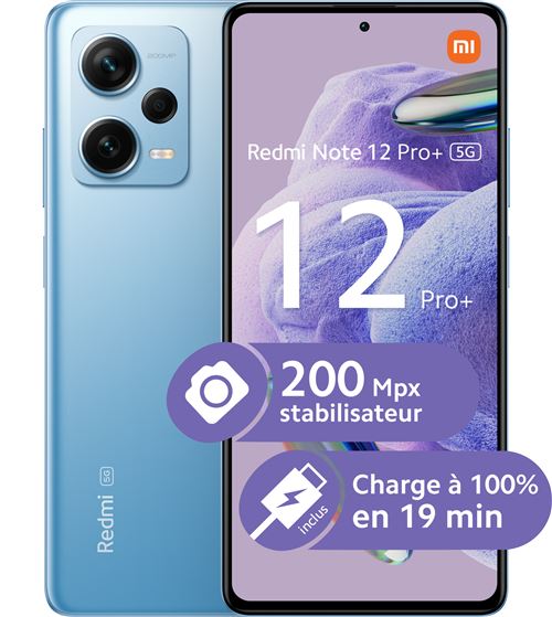 Smartphone Xiaomi Redmi Note 12 Pro Plus 6,67"" 5G Double nano SIM 256 Go Bleu État correct - Xiaomi reconditionné disponible sur Fnac