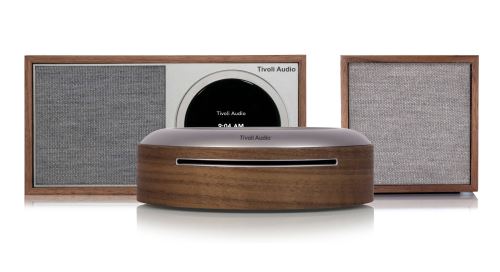 Pack Sans fil Tivoli Audio Radio Modem One Digital + Lecteur CD Model CD + Enceinte Cube Marron et Gris