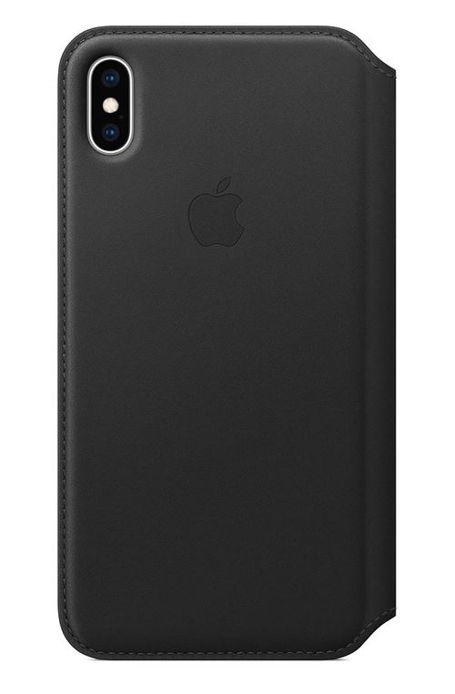 Etui folio en cuir Apple Noir pour iPhone XS Max
