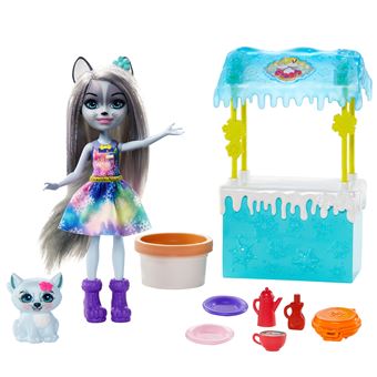 Coffret Enchantimals Stand de gaufres Hawna Husky et Whipped Cream