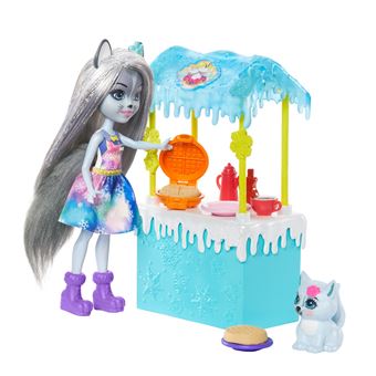 Coffret Enchantimals Stand de gaufres Hawna Husky et Whipped Cream