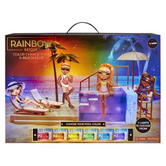 Poupée Rainbow High Color Change piscine et club de plage