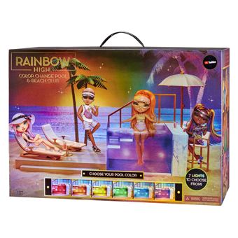 Poupée Rainbow High Color Change piscine et club de plage