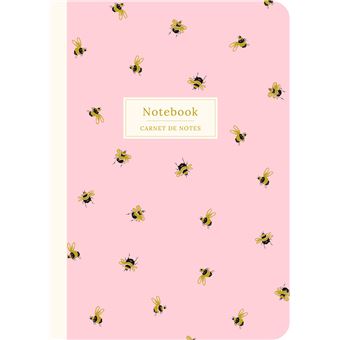 CARNET A6 - Abeilles roses 128 pages