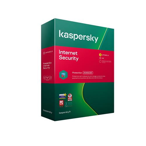 Logiciel Kaspersky Internet Security 2020 Attach Deal 3 Postes pour 1 An