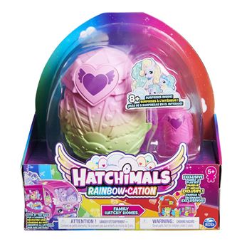 Playset figurines Hatchimals Maison 4 Famille Surprise Saison 2 Modèle aléatoire