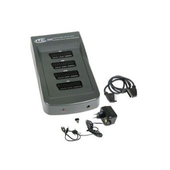 Boîtier De Commutation Péritel 3 Entrées - Switch Scart 3 Vers 1 Nickelé 0,5m Noir