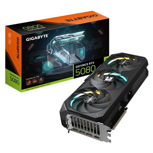 Carte Graphique Gigabyte Nvidia GeForce RTX 5080 GAMING OC 16G