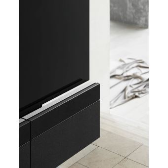 Façades d'ornement finition tissu gris pour TV OLED 65' Bang