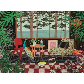 Puzzle 500 pièces Nathan Intérieur au paon Yukiko Noritake Collection Carte blanche