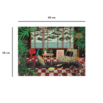 Puzzle 500 pièces Nathan Intérieur au paon Yukiko Noritake Collection Carte blanche