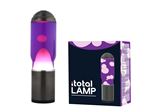 Lampe à poser Itotal Lave avec base gris foncé Liquide Violet et Cire Blanc 40 W