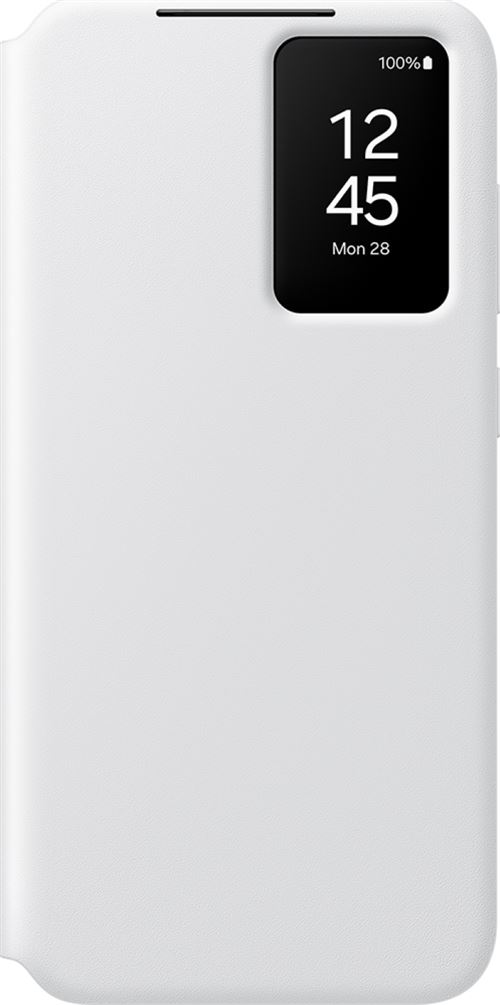 Folio Clear View Cover - Hülle - mit Kartenhalter - für Samsung Galaxy S24 FE - Weiss