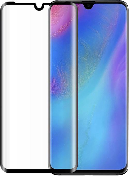 Protection d'écran en verre trempé BigBen Connected Transparent avec Contour noir pour Huawei P30 Pro