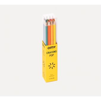 Pack de 16 crayons de couleurs Omy Pop