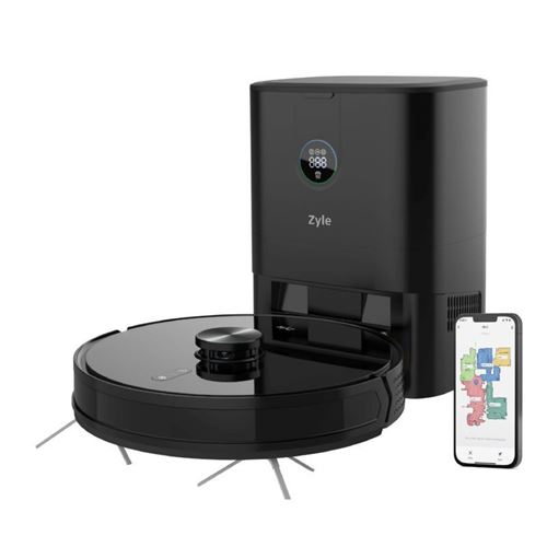 Aspirateur Robot Laveur Eziclean I-Bot Z7 Smart Connecté Avec Base Aspirante 40 W Noir