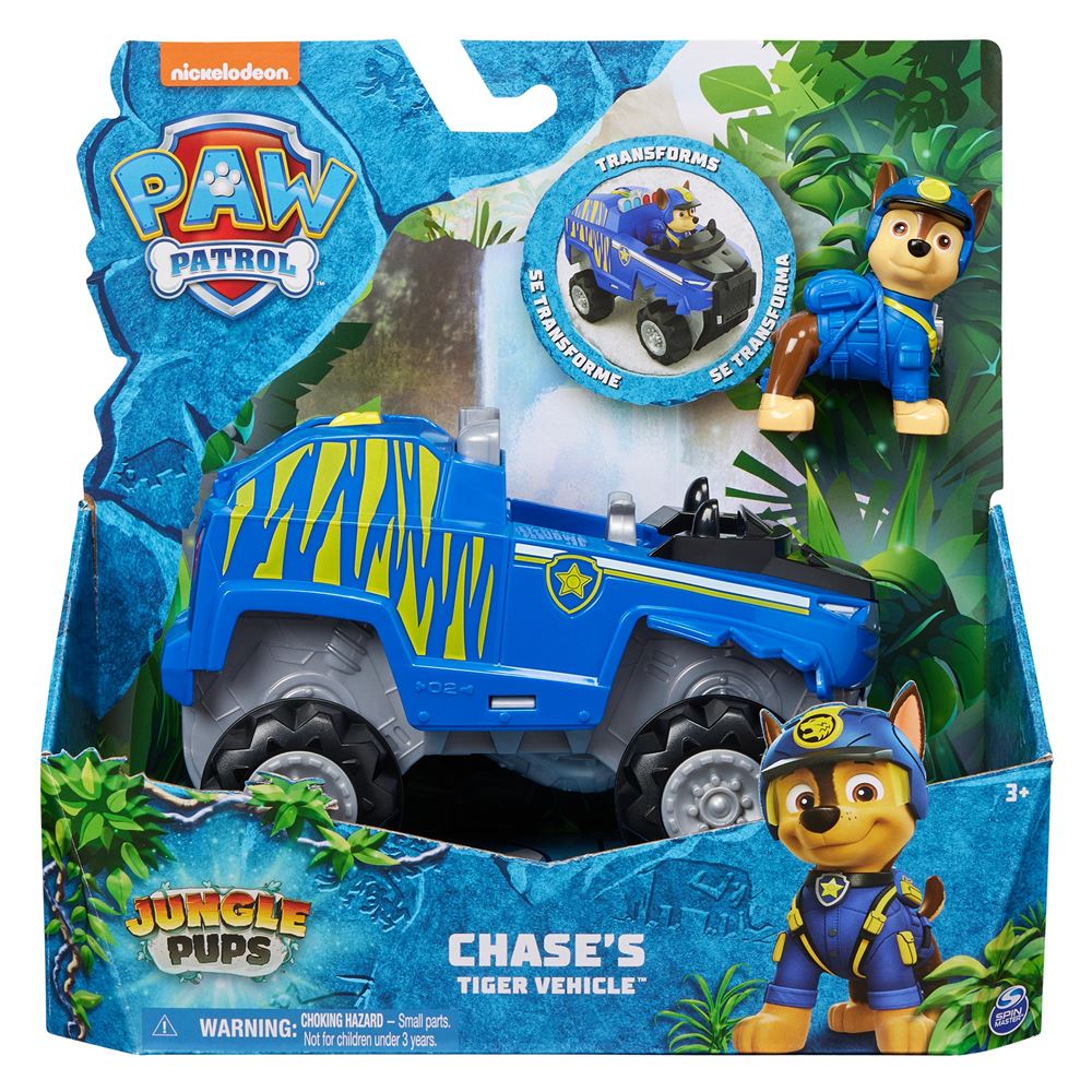 Véhicule Chase Dino Rescue - Pat' Patrouille - Avec Figurine Chien Et Dinosaure Mystère - Jouet Enfant 3 Ans Et +