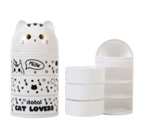 Organisateur de bureau vertical Itotal Chat Blanc