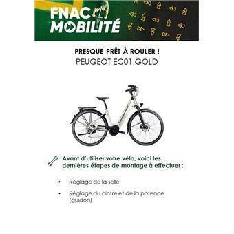 Vélo électrique Peugeot EC01 Powertube D9 Active Plus Taille 52 Gold