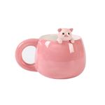 Tasse en céramique Itotal Charm 450 ml Cochon Rose