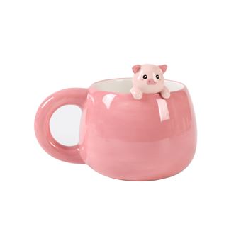 Tasse en céramique Itotal Charm 450 ml Cochon Rose