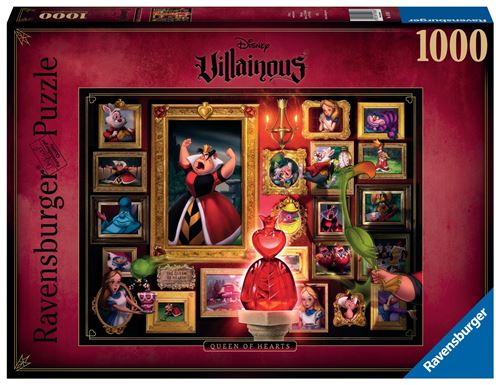 Puzzle 1000 pièces Ravensburger Collection Disney Villainous La Reine de cœur État correct - Ravensburger reconditionné disponible sur Fnac