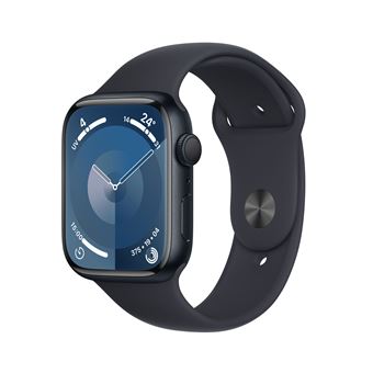 Apple Watch Series 9 GPS 45 mm Boîtier en aluminium minuit avec bracelet sport minuit S/M