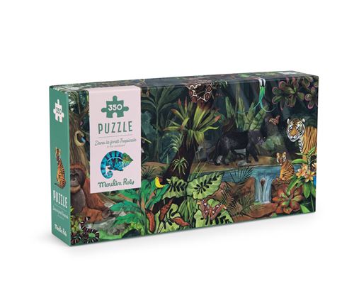 Puzzle 350 pièces Moulin Roty Dans la forêt tropicale Tout autour du monde - Moulin Roty