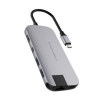 Adaptateur 8-en-1 HyperDrive Slim USB-C Gris sidéral