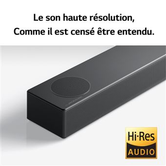 Barre de son LG S75Q Systeme 3.1.2 Caisson de basses sans fil 380W Dolby Atmos & DTS:X Signature sonore Meridian Hi-Res