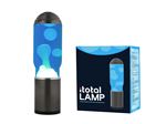 Lampe à poser Itotal Lave avec base gris foncé Liquide Bleu et Cire Blanc 40 W