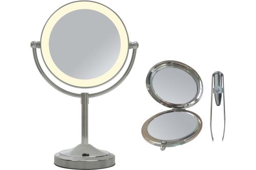 Pack 2 miroirs et 1 pince à épiler lumineuse Okoia