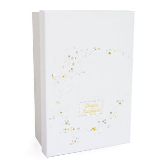 Animal en peluche Doudou et Compagnie Boîte à musique Lapin de sucre Blanc